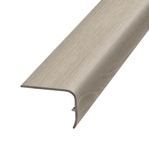Feather 1.32 in. Thick x 1.88 in. Wide x 78.7 in. Length Vinyl Stair Nose Molding