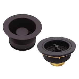 3-1/2 in. Twist Style Kitchen Strainer with EZ Mount Disposal Flange in Oil Rubbed Bronze