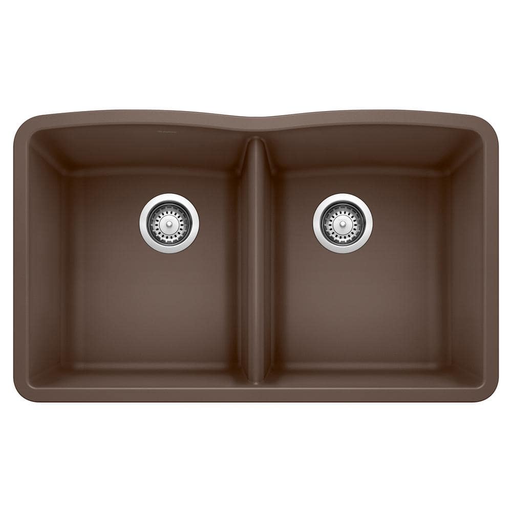 DIAMOND 32 in. Undermount 50/50 Double Bowl Cafe Granite Composite Kitchen 