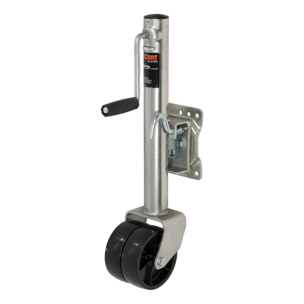 CURT Marine Jack with Dual 6" Wheels (1,500 lbs., 10" Travel, Packaged)