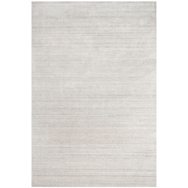 Mirage 6 ft. x 9 ft. Silver Solid Color Area Rug