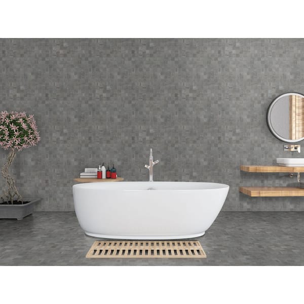 Oxide Iron 2 in. Square 12 in. x 12 in. x 0.40 in. Matte Porcelain Mesh-Mounted Mosaic Tile (8 sq. ft./Case)