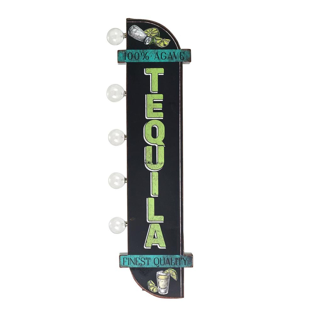 Rustic Metal LED Agave Tequila Marquee Sign