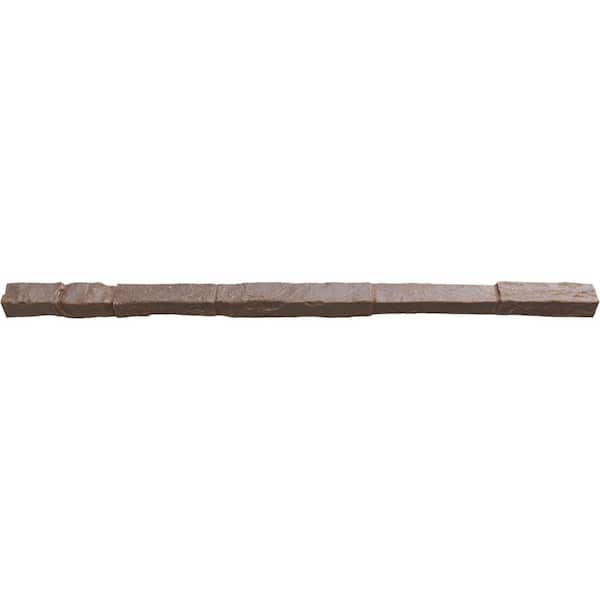 2 in. x 2 in. x 48 in. Dark Tobacco Universal Composite Trim Sill for StoneWall Faux Stone Siding Panels