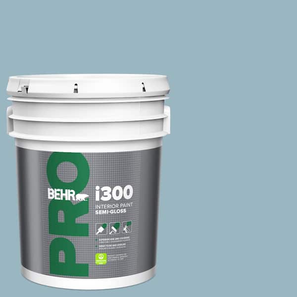 BEHR PRO 5 gal. #S470-3 Peaceful Blue Semi-Gloss Interior Paint