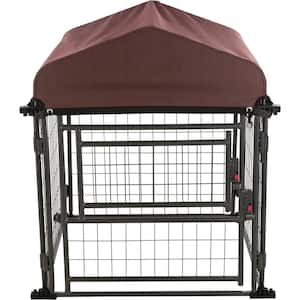 Deluxe Outdoor Dog Kennel with Cover, Small