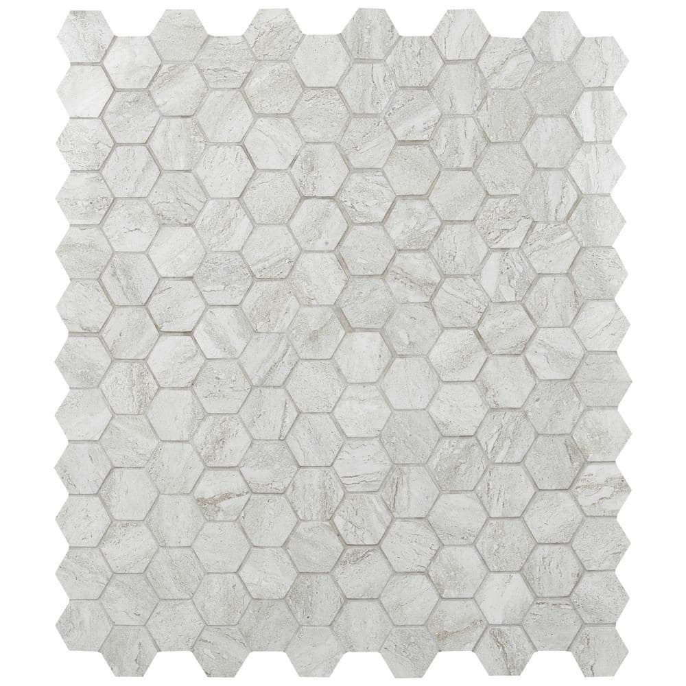 MSI Nyon Gray Hexagon 12 in. x 12 in. Matte Porcelain Floor and Wall Tile  (1 sq. ft./Each) NHDNYOGRA2X2HEX - The Home Depot