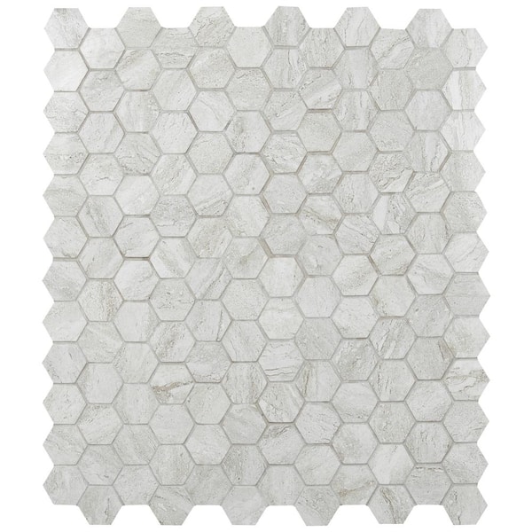 MSI Nyon Gray Hexagon 12 in. x 12 in. Matte Porcelain Floor and Wall Tile (1 sq. ft./Each)