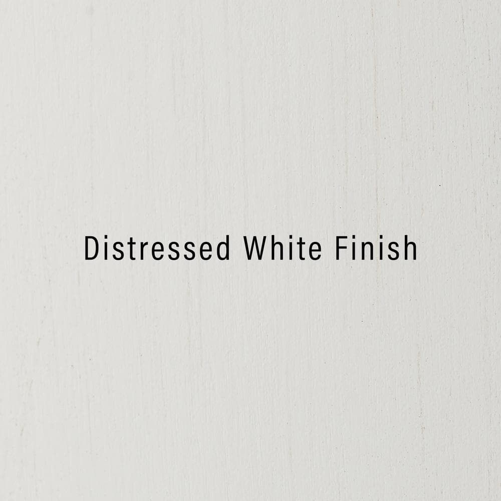 Distressed White 2-Piece Pantry Set with Metal Hardware