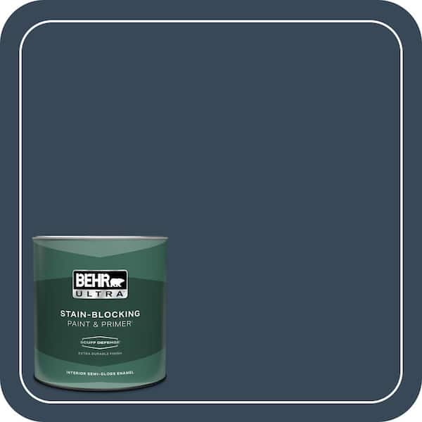 BEHR ULTRA 1 qt. #570F-7 Midnight Dream Extra Durable Semi-Gloss Enamel Interior Paint & Primer