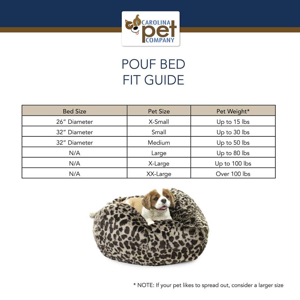 X-Large Beige Sherpa Puff Ball Dog Bed