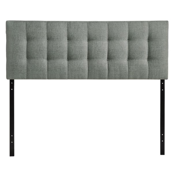 MODWAY Lily Gray Full Upholstered Fabric Headboard