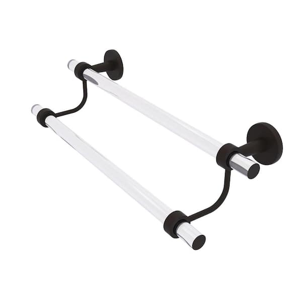 Allied Brass Clearview 18 in. Double Towel Bar in Oil Rubbed Bronze  CV-72-18-ORB - The Home Depot