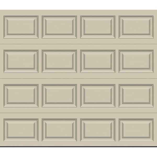 Classic Steel Short Panel 9 ft. x 7 ft. Insulated 6.5 R-Value Desert Tan Garage Door without windows