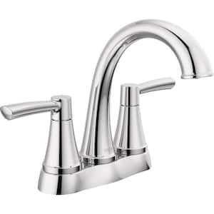 Casara 4 in. Centerset Double Handle Bathroom Faucet in Polished Chrome