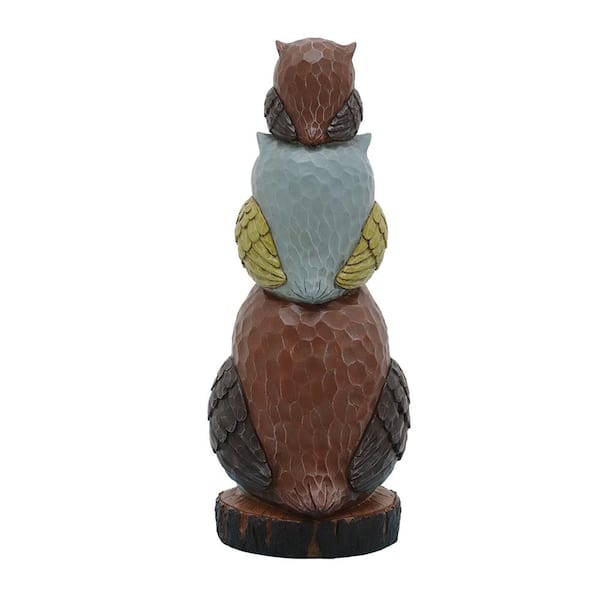 Maypex 17.75 in. H Stacking Owls Sculpture Statue 300604-V1 - The