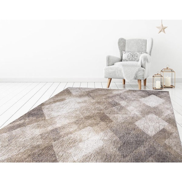 Genoa Natural 5 ft. x 7 ft. Geometric Area Rug