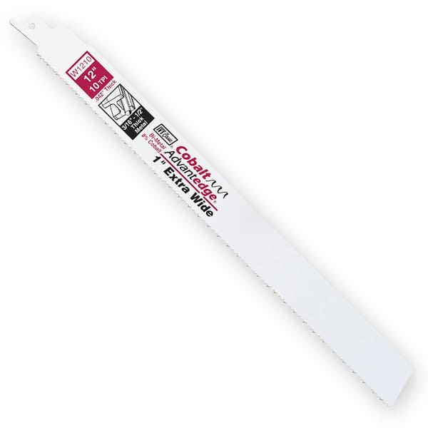 12 in. 10 TPI 1 in. W Bi-Metal Reciprocating Saw Blade Cuts Metal (5-Pack)