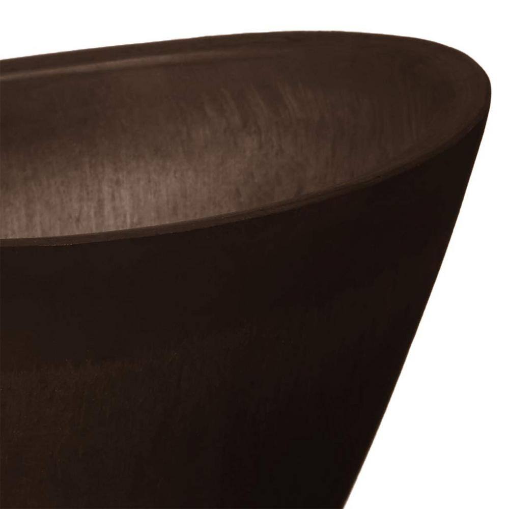 Medium Chocolate Recycled Plastic Oval Planter Pot