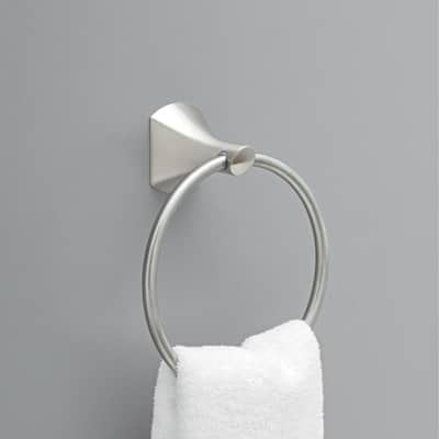 Pierce Towel Ring in SpotShield Brushed Nickel