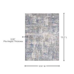 Austin Elegance Blue 12 ft. 6 in. x 15 ft. Oversize Area Rug