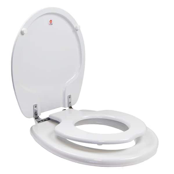 TOPSEAT TinyHiney Children's Round Closed Front Toilet Seat in White
