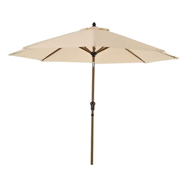 EGEIROSLIFE 9 ft. Aluminum Tilt Patio Umbrella in Beige