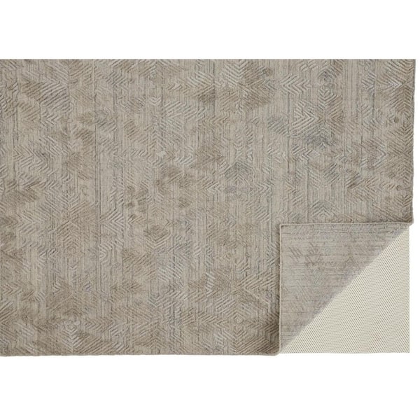 Taupe Abstract 12 ft. x 15 ft. Area Rug