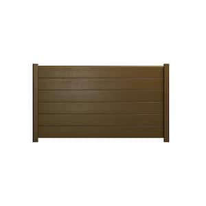 Composite Modern Horizontal Privacy Perimeter Fence (3.5 ft. H x 6 ft. W) Rosewood