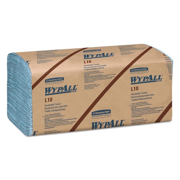 L10 Windshield Wipers, Banded, 2-Ply, 9.3 in. x 10.25 in., 140/Pack, 16 Packs/Carton