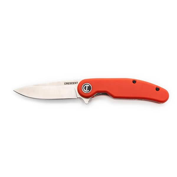 Crescent 3-1/4 in. Drop Point Composite Handle Pocket Knife, Rawhide