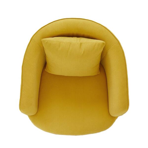 US Pride Furniture Chadern Yellow Corduroy Arm Chair C402-H1 - The