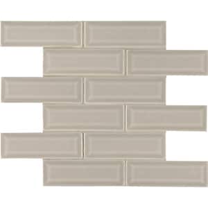 Portico Pearl Beveled 11.5 in. x 14.75 in. Glossy Ceramic Stone Look Wall Tile (10 sq. ft./Case)