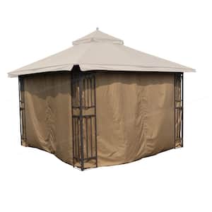 Privacy Curtain Set for 10 ft. x 10 ft. Gazebo in TAN