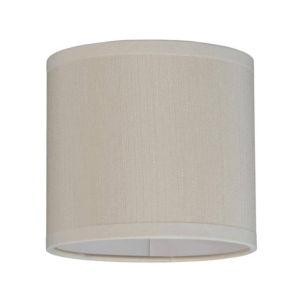 Butter Creme Jacquard Fabric Drum Lamp Shade, 5"