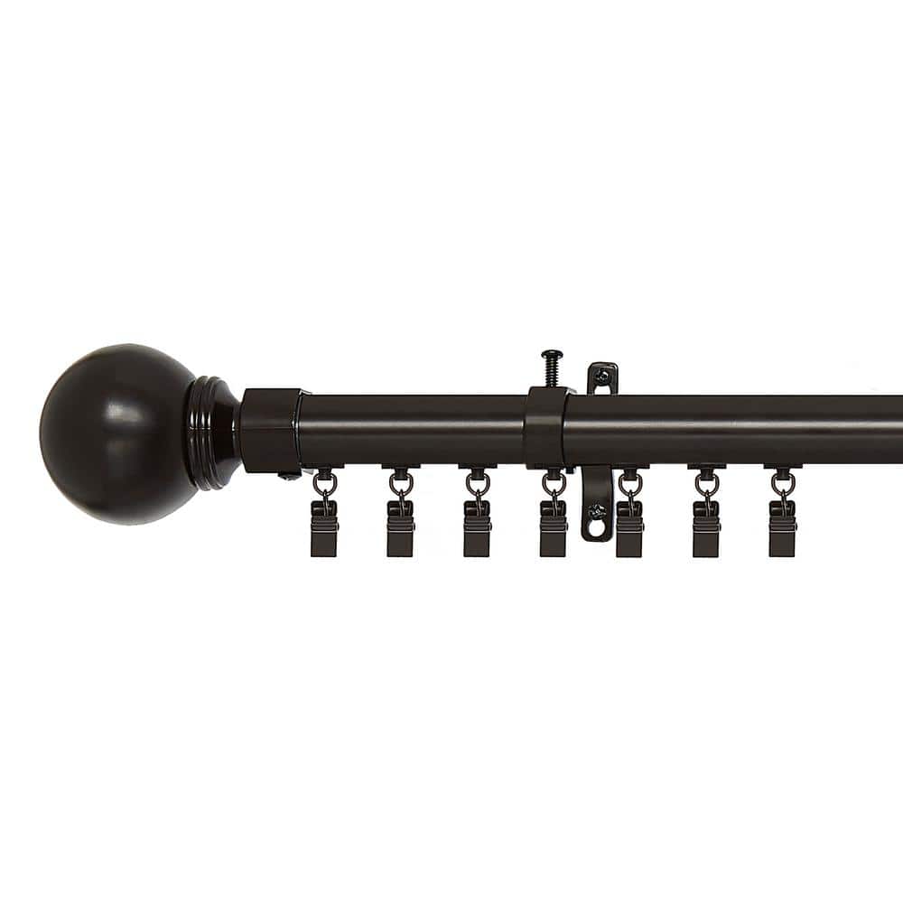 Innovative Porter 36 in. - 66 in. Adjustable 1 in. Traverse Curtain Rod in Oil Rubbed Bronze Porter Finials price history on PriceWatchPro