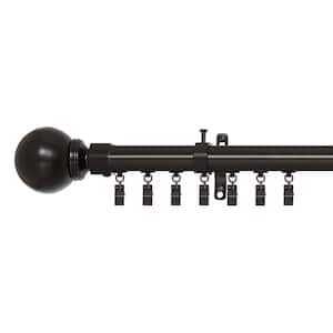 Innovative Porter 36 in. - 66 in. Adjustable 1 in. Traverse Curtain Rod in Oil Rubbed Bronze Porter Finials