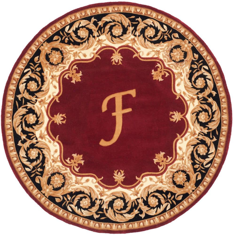 Naples 6 ft. x 6 ft. Maroon/Beige Oriental Ornate Round Area Rug price history on PriceWatchPro