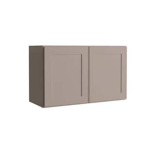 Courtland 30 in. W x 12 in. D x 18 in. H Assembled Shaker Wall Kitchen Cabinet in Sterling Gray