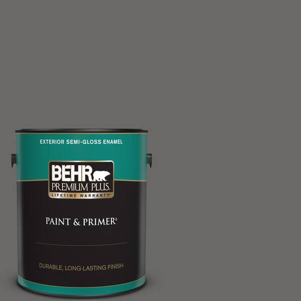 BEHR PREMIUM PLUS 1 gal. #T11-5 Not So Innocent Semi-Gloss Enamel Exterior Paint & Primer