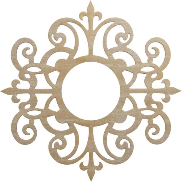 Ekena Millwork 26 in. x 8.5 in. x 0.25 in. Wood Medallion Moulding