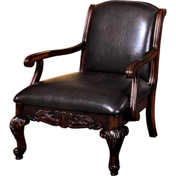 Unbranded Sheffield Antique Dark Cherry Leather Arm Chair