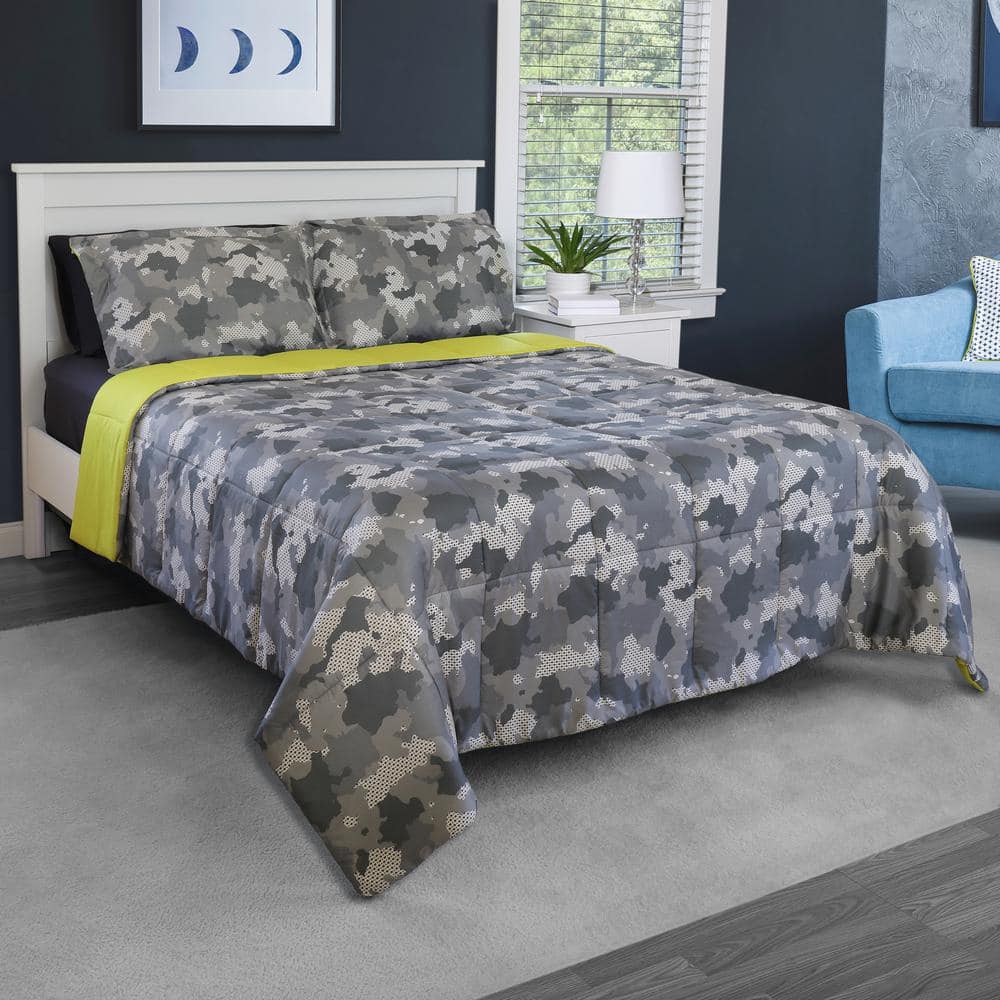 Baucom Comforter Set Canora Grey Color: Navy, Size: Full/Queen Comforter + 7 Additional Pieces