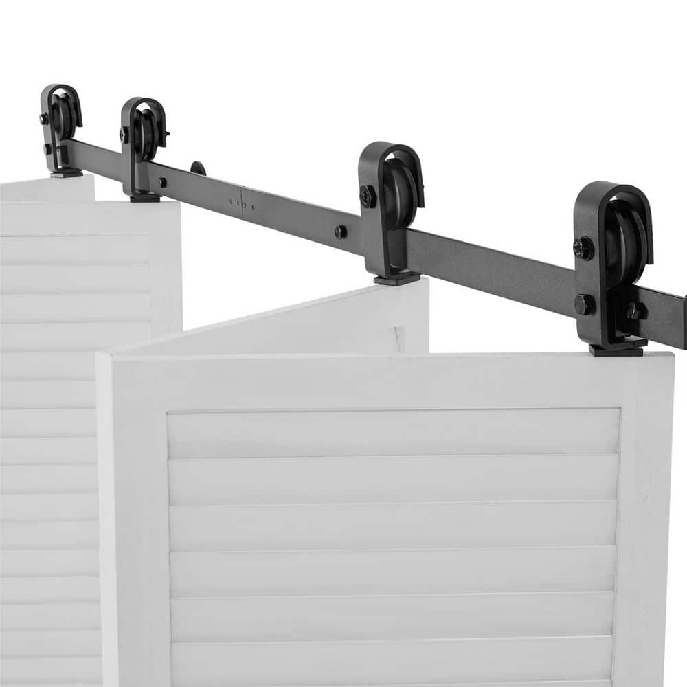Bi-Fold Sliding Barn Door Mechanism Track Kit, Robust Construction, Simple Assembly, 76in. Upper Mount Track Kit price history on PriceWatchPro