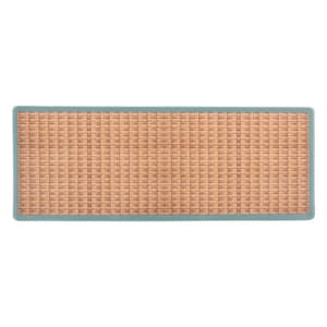 Natural Border Blue 18 in. x 47 in. Anti-Fatigue Standing Mat