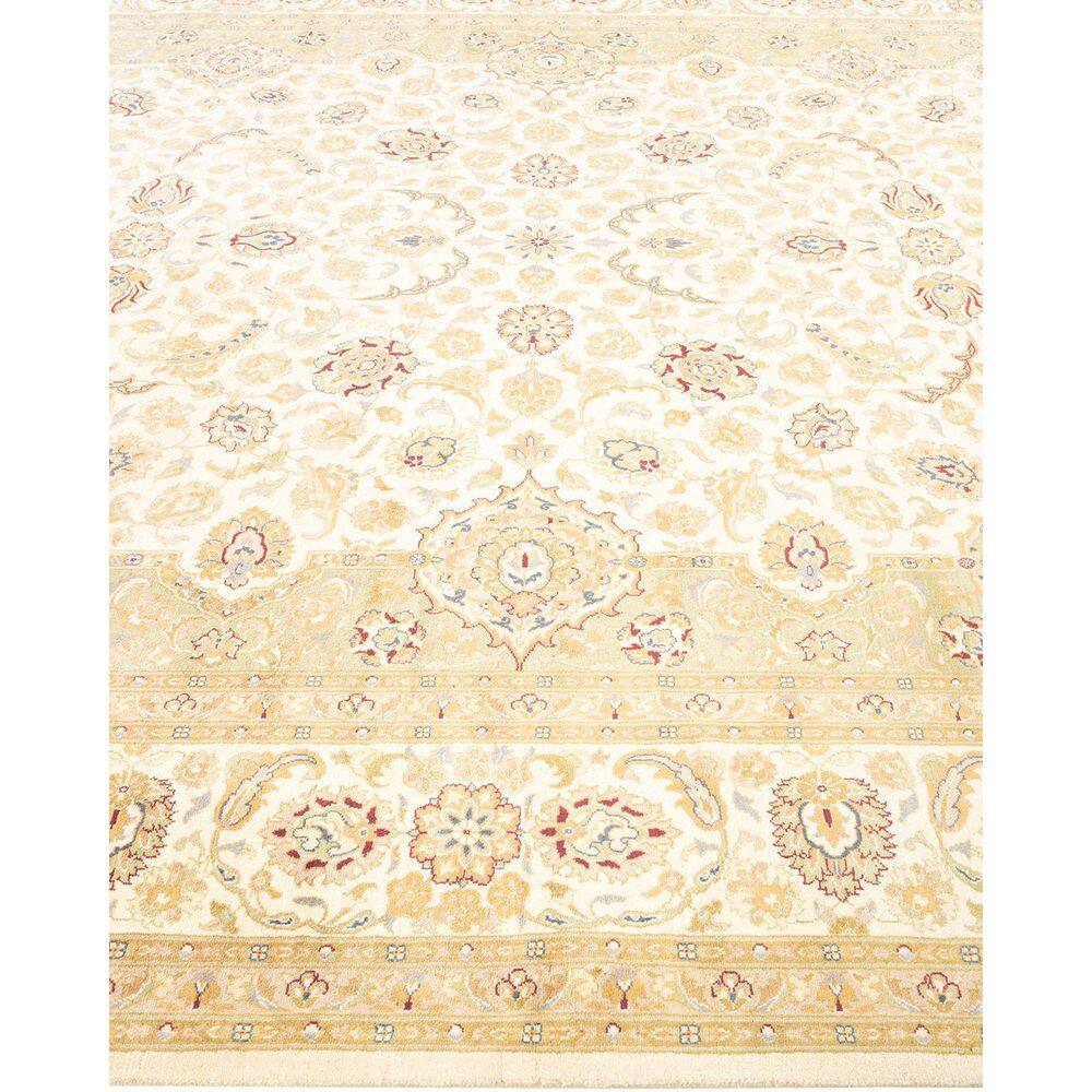 Ivory and Beige Hand-Knotted Wool Oriental 8' x 10' Rug