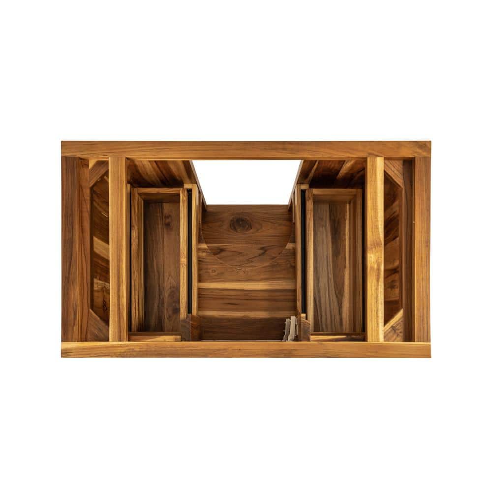 Tranquility Teak Modern 36" Freestanding Vanity with Dual Drawers