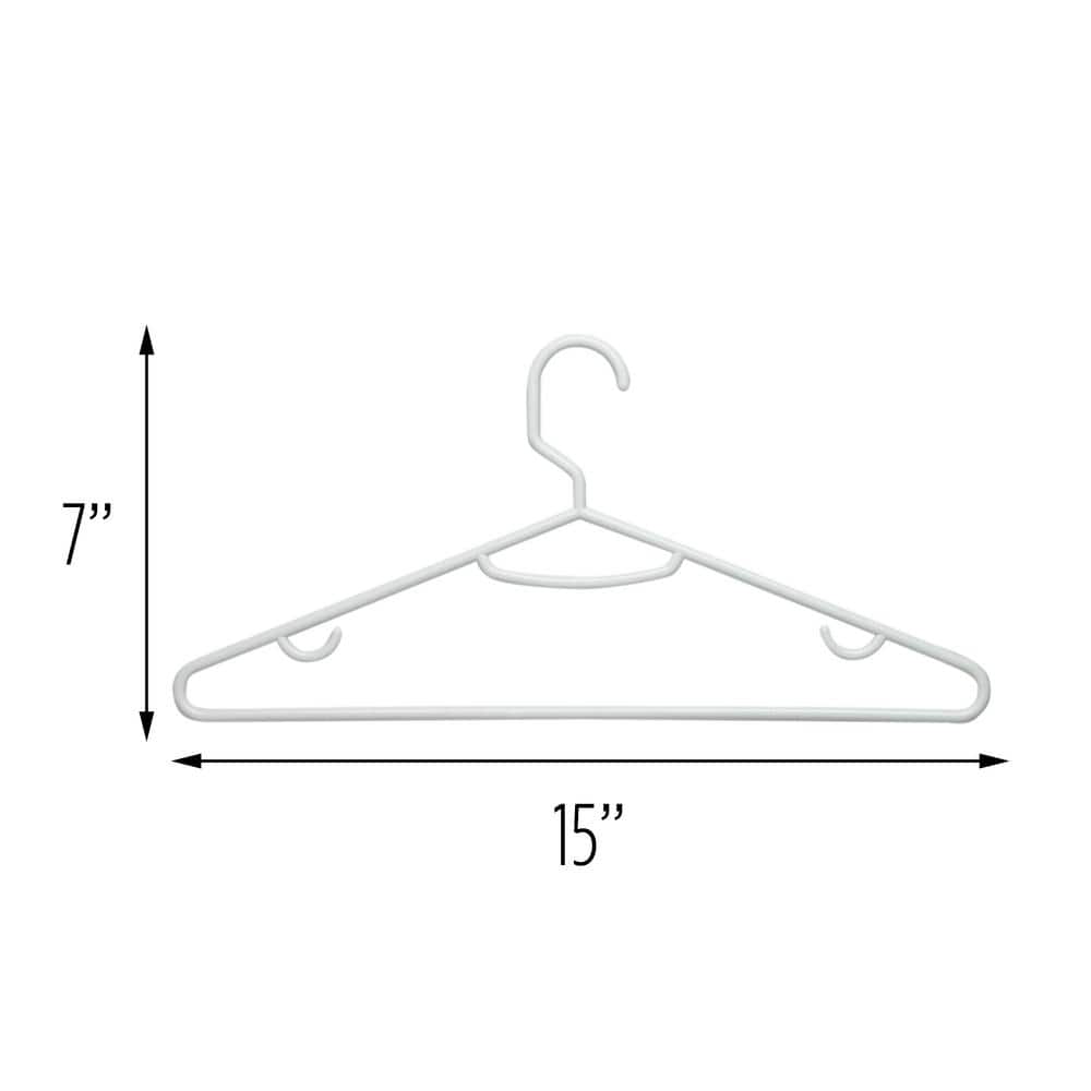 White Recycled Plastic Clothing Hanger with Accessory Hooks