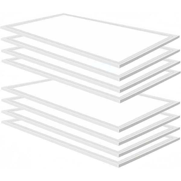 (8-Pack) 2 ft. x 4 ft. 7800 Lumens Integrated LED Panel Light, 5000K 2x4 LED Flat Panel Light Lay in Fixture for Office