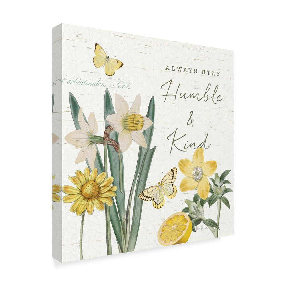 Always Stay Humble & Kind Floral Quote Canvas Art